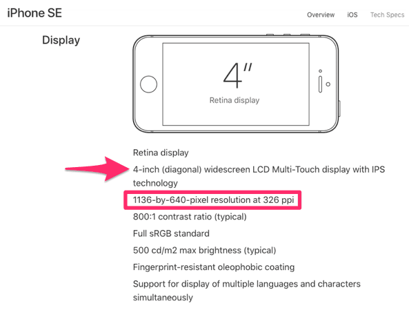 iphone se 2 screen size